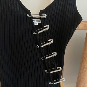 Sexy Black Mini Dress with Sequin